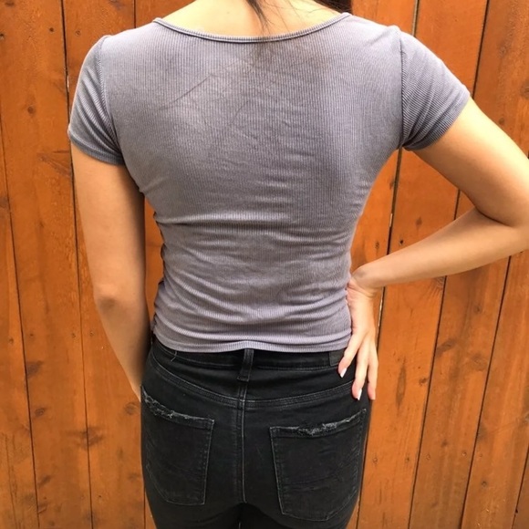 Purple Pacsun Keyhole shirt - Picture 2 of 2